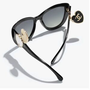 CHANEL 5517A 622 S8 BLACK SUNGLASSES HIDDEN MIRROR Polarized